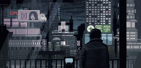 City Rain Gif Anime - canvas-nexus