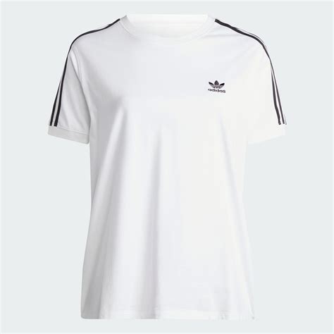 Adidas Adicolor Classics 3 Stripes Tee Plus Size White Adidas Uae