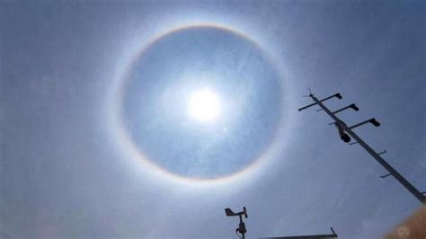 澎湖上空出現「日暈」奇景