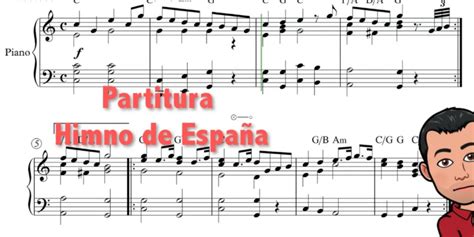 Himno de España con letra Partitura Piano Recursos Musicales