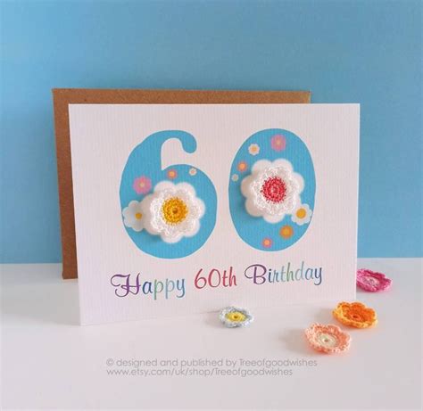 60th Birthday Card For Her 60th Birthday Card For Women 60th Etsy Uk