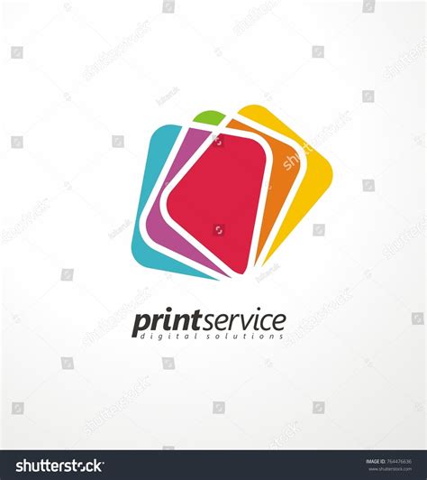 Creative Logo Design Idea Printing Shop Stock Vector (Royalty Free ...