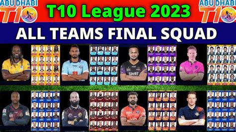 Dubai T10 League Teams 2024 Teams Cindie Lesley