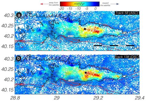 4 Line Of Sight LOS Velocity Maps From Sentinel 1A B Time Series