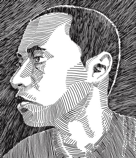 Self Portrait 2013 Line Drawing For A Self Portrait Exercise