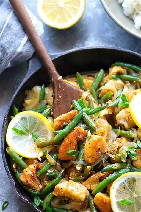 Green Bean Honey Lemon Chicken Stir Fry