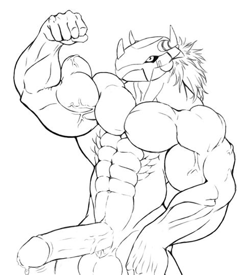 Rule 34 Digimon Male Male Only Monochrome Solo Wargreymon 284626