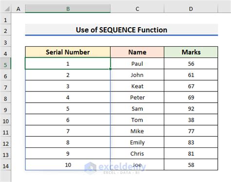 How To Add Automatic Serial Number With Formula In Excel