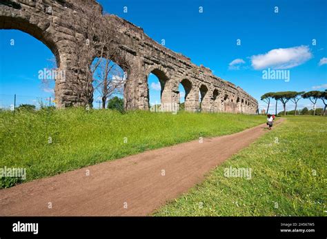 Ancient Aqueduct Claudio Anio Novus Park Of Aqueducts Parco Degli