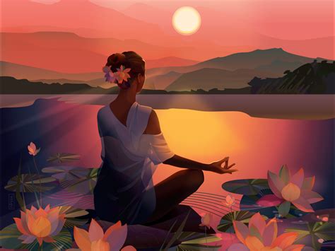 Meditation by Vera Iva iwera on Dribbble