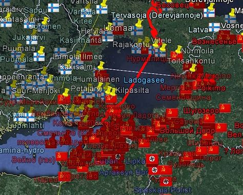 Location Of WWII Russian German Finish Airfields For Google Earth