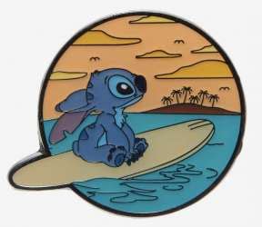 57382 Stitch Surfing Hot Topic Lilo Stitch Loungefly Disney Pin