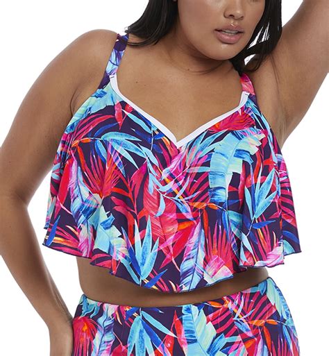 Elomi Paradise Palm Underwire Flounce Bikini ES HH Ink Ink HH Walmart