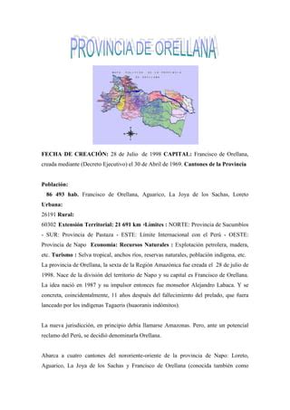 Provincia De Orellana Pdf