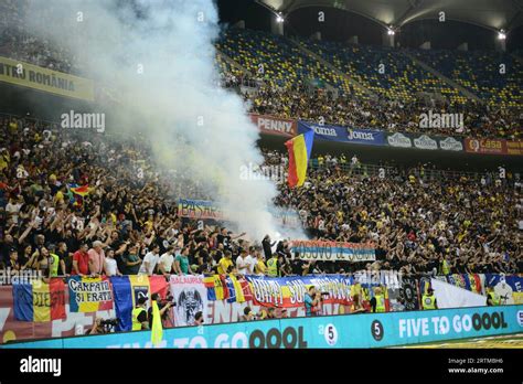 Romanian Fans During Euro 2024 Qualification Game Romania Vs Kosovo 12