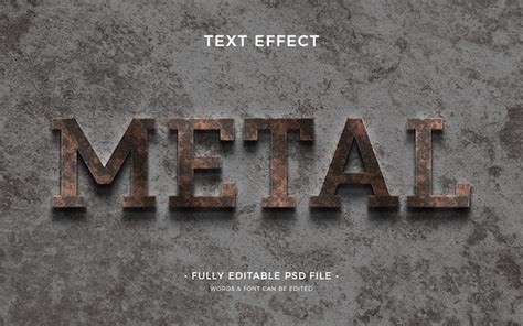 Premium Psd Metal Text Effect