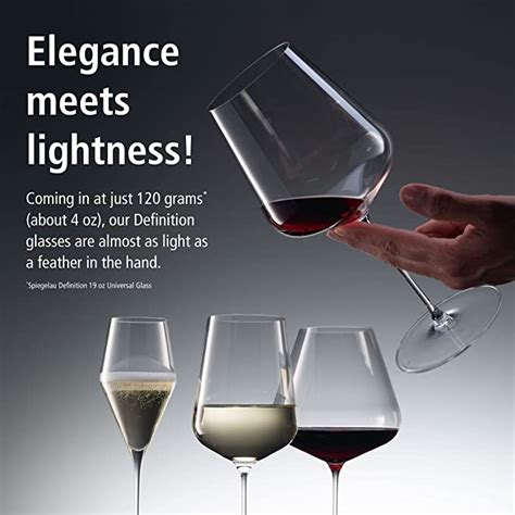 Spiegelau Definition Bordeaux Wine Glasses, European-Made Lead-Free Crystal, Dishwasher Safe ...