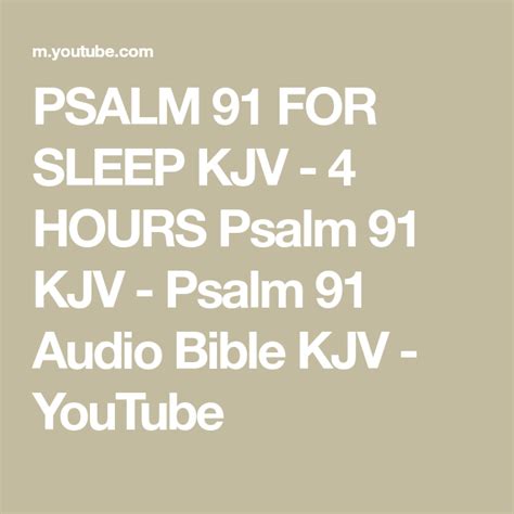 Psalm 91 audio bible - lanamemory