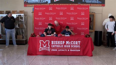 Two Bishop McCort athletes sign collegiate commitments