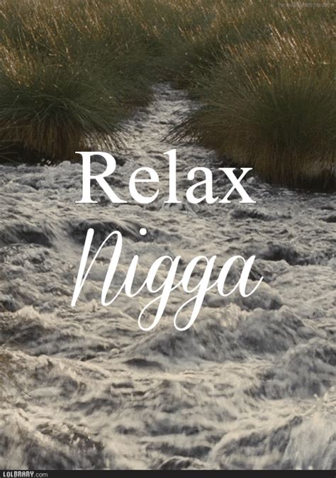 Daily Reminder To Relax Nigga  On Imgur