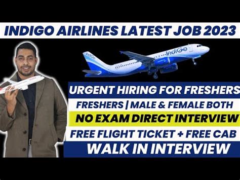 Indigo Airlines Lates Job Update Freshers Male Female No Exam