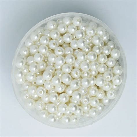 Free Shipping 450pcs Pack 6mm Ivory Color Craft ABS Pearl Beads