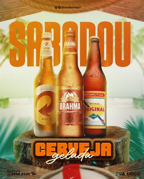 Social Media Post Cerveja Verão Sabadou Skol Brahma Original Psd