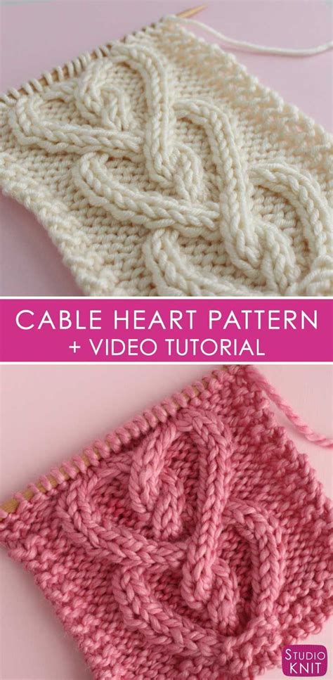 How To Knit A Cable Heart Free Knitting Pattern Video Tutorial By