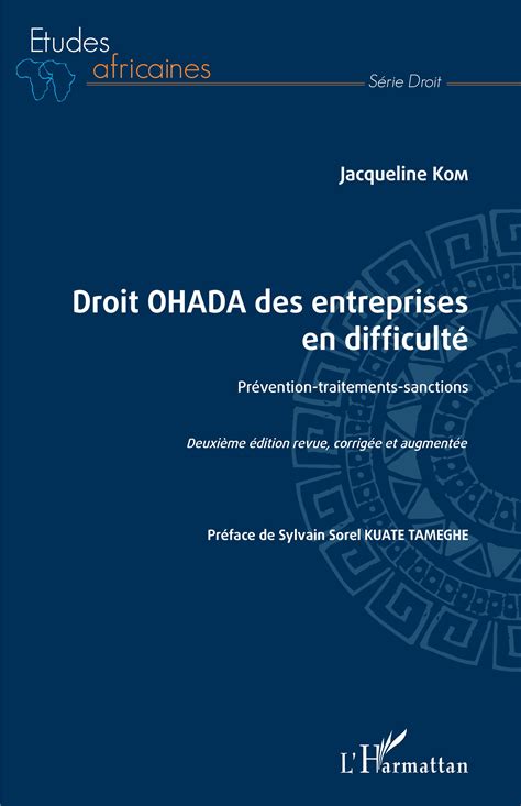 Droit Ohada Des Entreprises En Difficult