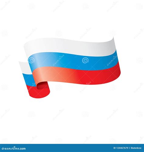 Bandera De Rusia Ejemplo Del Vector En Un Fondo Blanco Ilustración Del