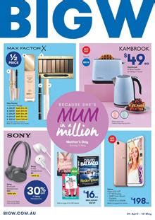 Big W Catalogue Mothers Day Gifts 24 Apr 12 May 2019 Catalogue AU