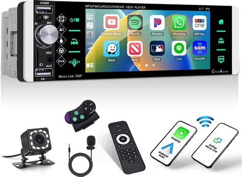 Hikity Autoradio Bluetooth Din Avec Carplay Et Android Auto Pouces