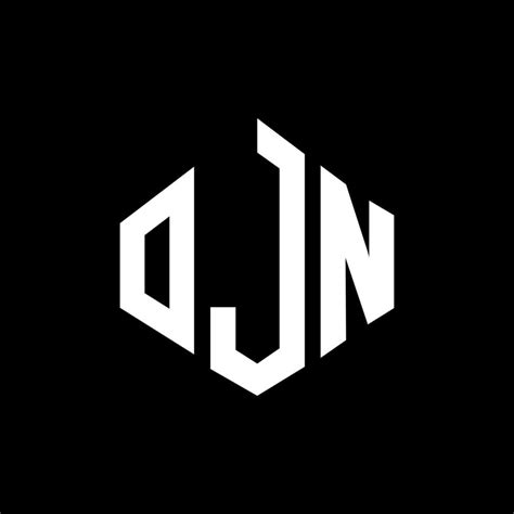 OJN letter logo design with polygon shape. OJN polygon and cube shape ...