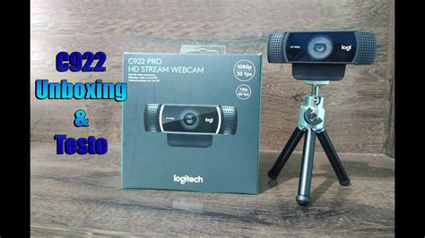 C922 Pro Hd Stream Webcam Teste E Unboxing Youtube