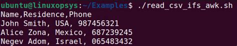 How To Read Csv File In Bash