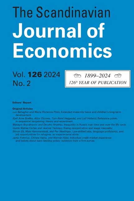 Overview The Scandinavian Journal Of Economics Wiley Online Library