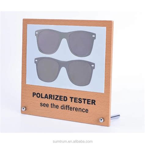 Polarized Sunglasses Test Card With Mdf Display Rainbow Tester Polarized Lens Test Picture