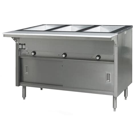 Eagle Group HT3CB 120 Spec Master Series Three Pan Open Well Electric Hot Food Table With