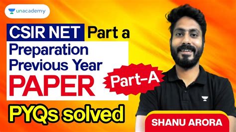 CSIR NET Part A Preparation Previous Year Paper PYQs Solved Shanu