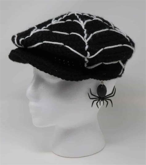 Spider Web Newsboy Hat Crochet Pattern, printable .pdf | Hooked by Kati