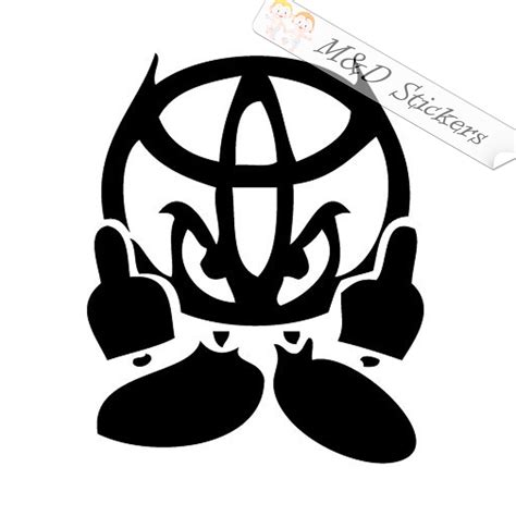 2x Toyota Devil Vinyl Decal Sticker Different Colors And Size For Carsb