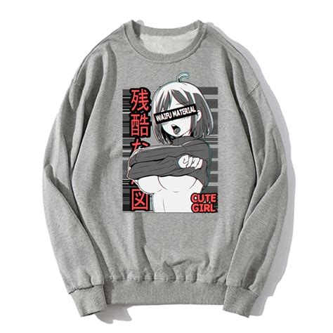 Ahegao Sudadera Con Capucha De Anime Para Hombre Ropa De Calle Harajuku