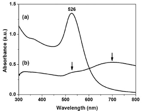 Uv Vis Absorption Spectra Of The Aunp Colloid A And Of The Aunp Film Download Scientific