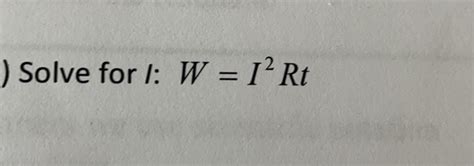 Solved Solve For W I Rt Algebra