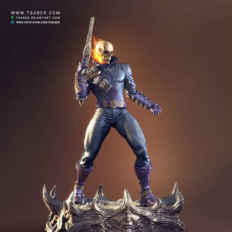 Ghost Rider Statue Zbrush Sculpture By Tsaber The Dprint Model Is