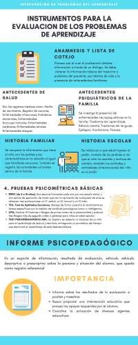 Infograf A De Instrumentos De Evaluaci N Psicopedag Gica Docsity