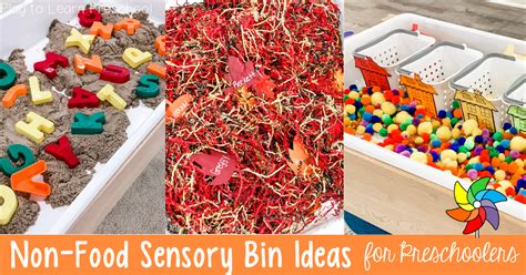 Huge List of Non-Food Sensory Bin Ideas for Preschoolers