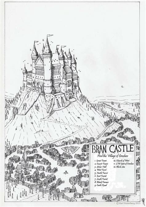 Private Illustrationmap Bran Castle 2014 By Traditionalmaps On Deviantart