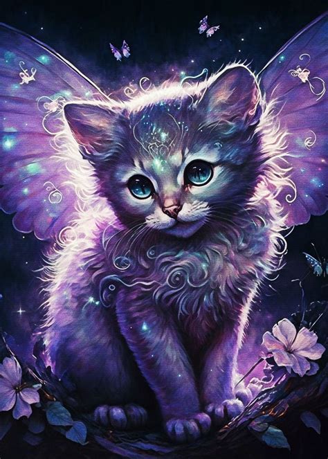 Cute Magic Cat Poster By Muh Asdar Displate