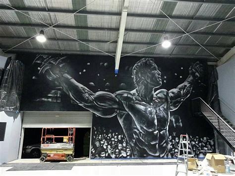 Awesome Inspirational Mural In A Gym Fitness Inspiration And Moti